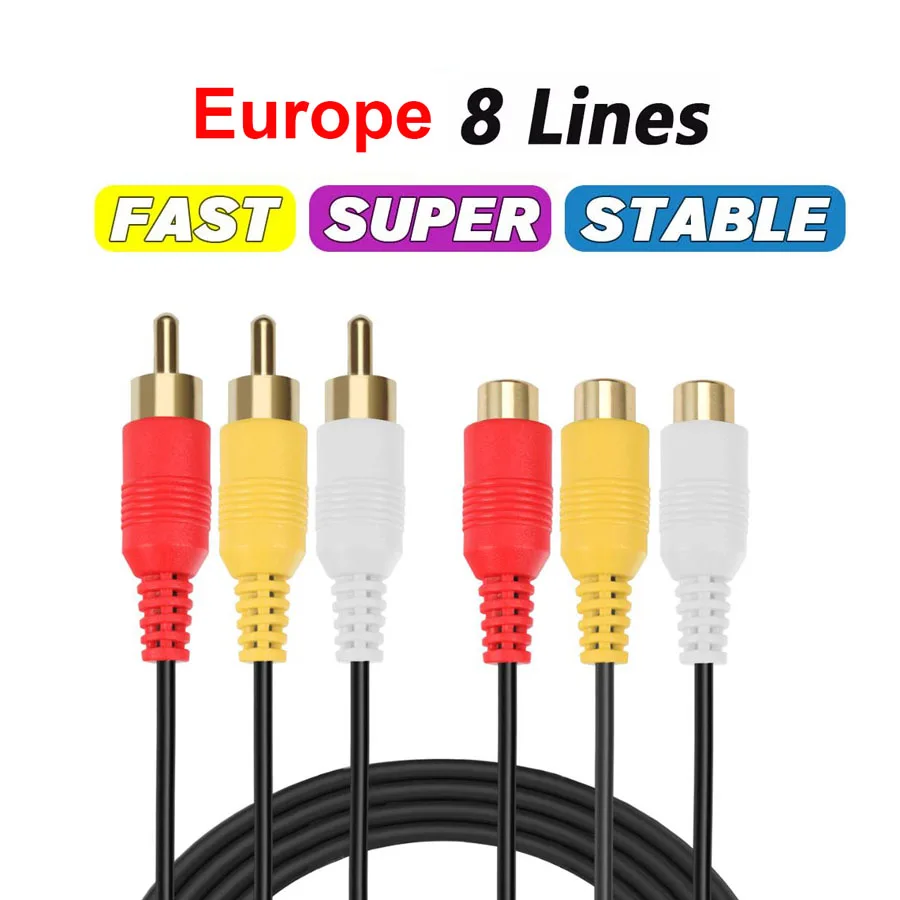 Кабель lineas для европы 8 линий спутниковый DVB S2 V8 Nova V7S V9 супер|Спутниковое ТВ| |
