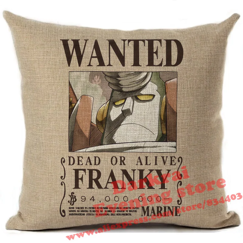 8 Аниме one piece Wanted Order Чехлы для подушек, Мультяшные украшения для дома, гостиной, дивана, поясные подушки, декоративная наволочка - Цвет: 8