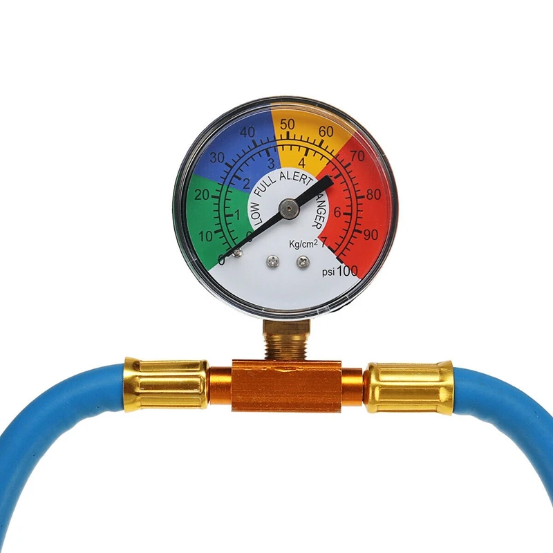 R-1234YF A/C Service Charging Hose Coupler Recharge Refrigerant Can Taper with Gauge R1234YF Low Side | Автомобили и мотоциклы