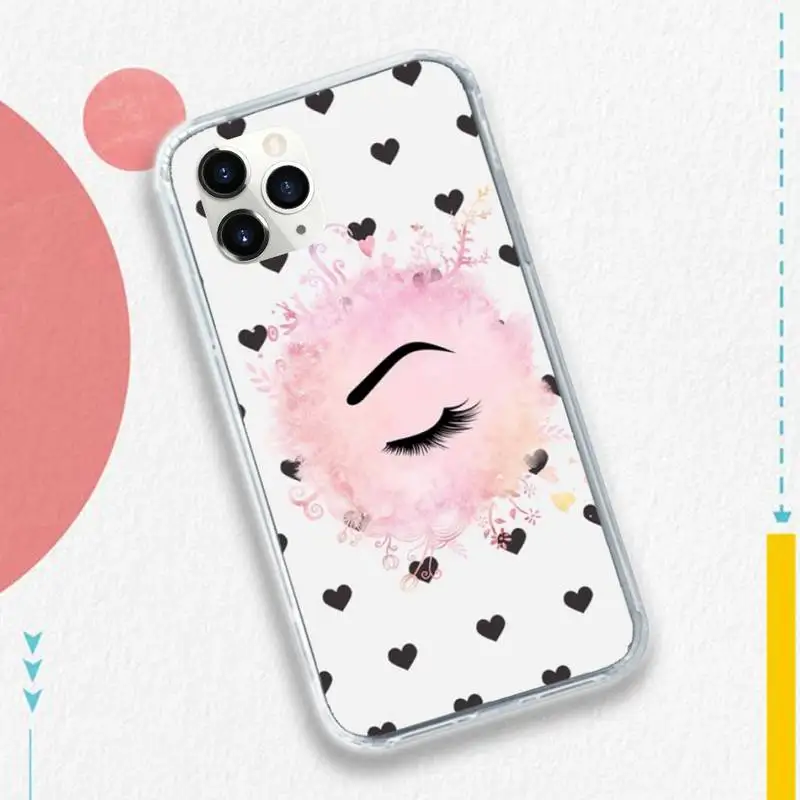 

eyelash Makeup Lip sexy girl Phone Case for iPhone 11 12 pro XS MAX 8 7 6 6S Plus X 5S SE 2020 XR