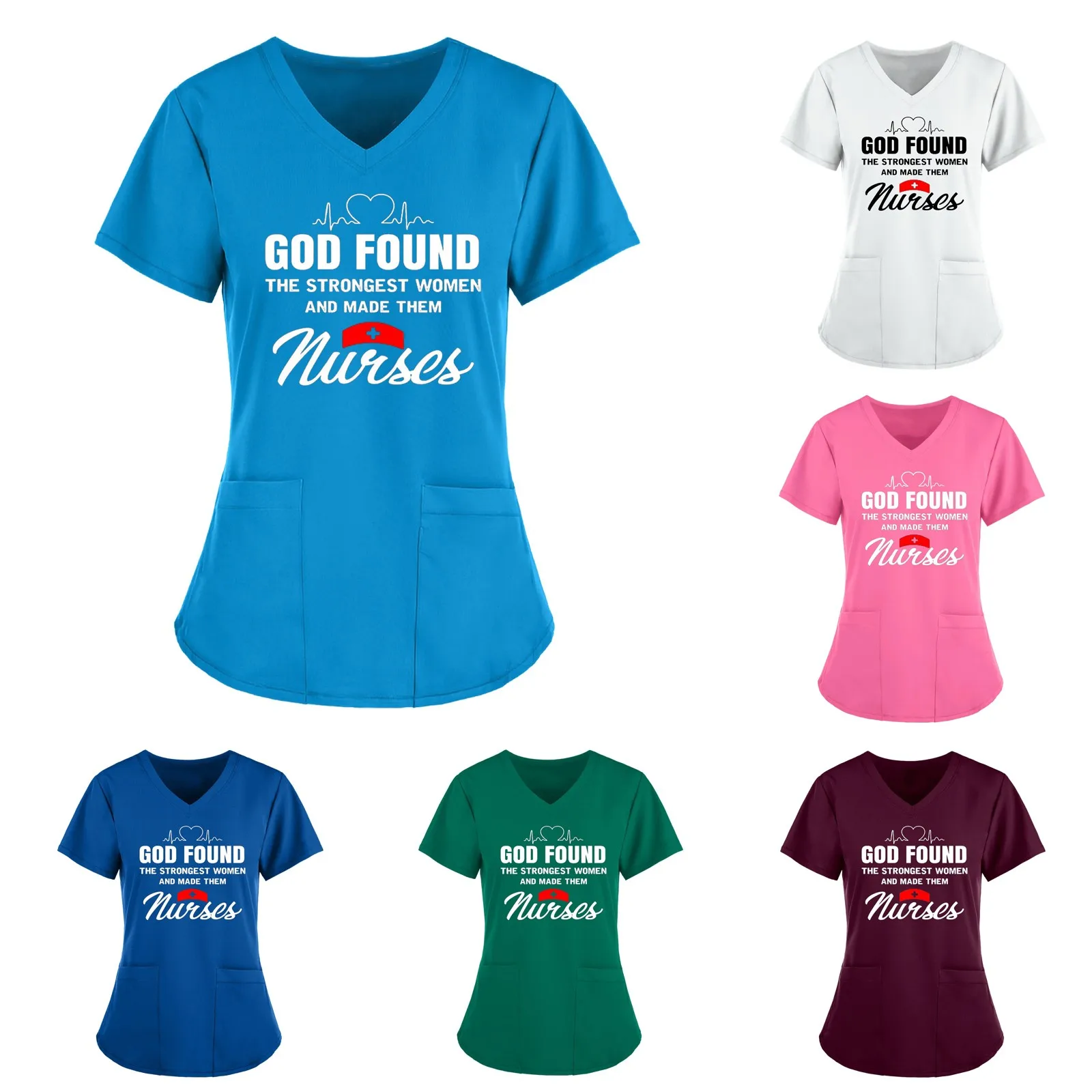 Женская футболка с коротким рукавом и v-образным вырезом для кормления Рабочая