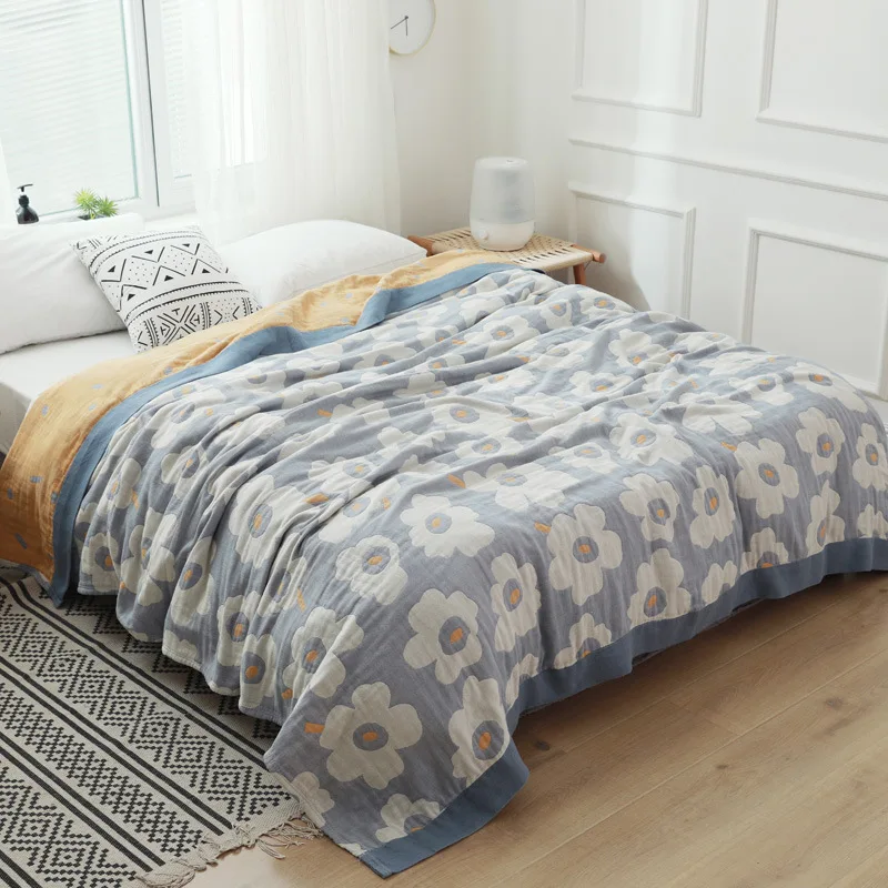 

Towel Blankets Summer Knitted Cotton Fabric Air-Condition Nap Quilt