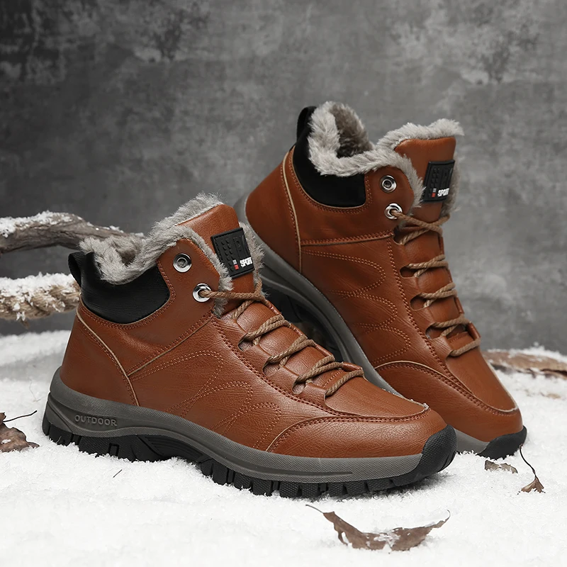 

Men's Boots 2020 Winter Boots Warm Men's Snow Boots Plush Winter Men's Sports Shoes Outdoor Warm Men's Shoes Botas Hombre