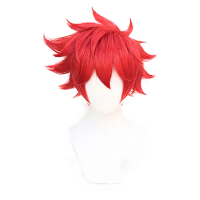 

Reki SK8 the Infinity Anime Cosplay Costume SK Red Wig Sweater Headwear Gloves Halloween Masquerade Party Outfits Suit Men
