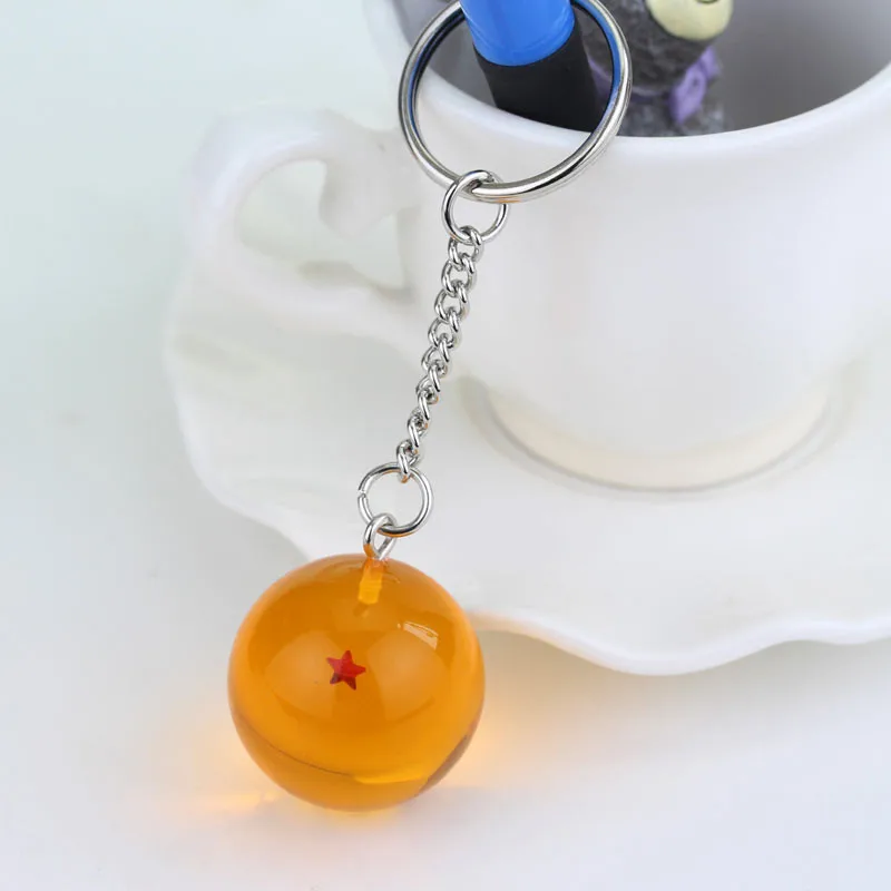 

Japanese Cartoons Son Goku Ball Z 1-7 Stars Balls Keychain Figures Toys Key Chain Pendant Car Keyring Gifts Accessories