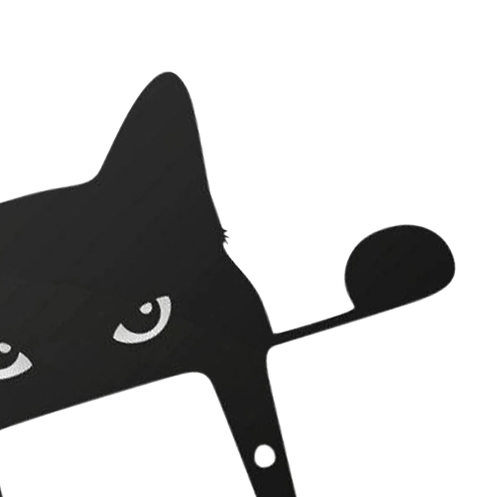 

Animals Black Cat Fence Peeker Topper Yard Hangers Garden Statue Decor
