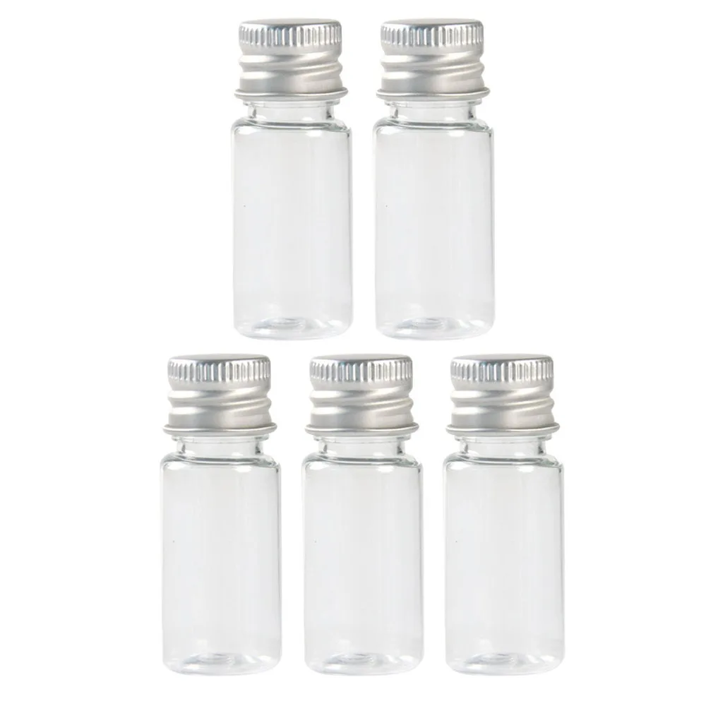 

5pcs Clear Bottles Small Vials Empty Sample Containers with Screw Cap