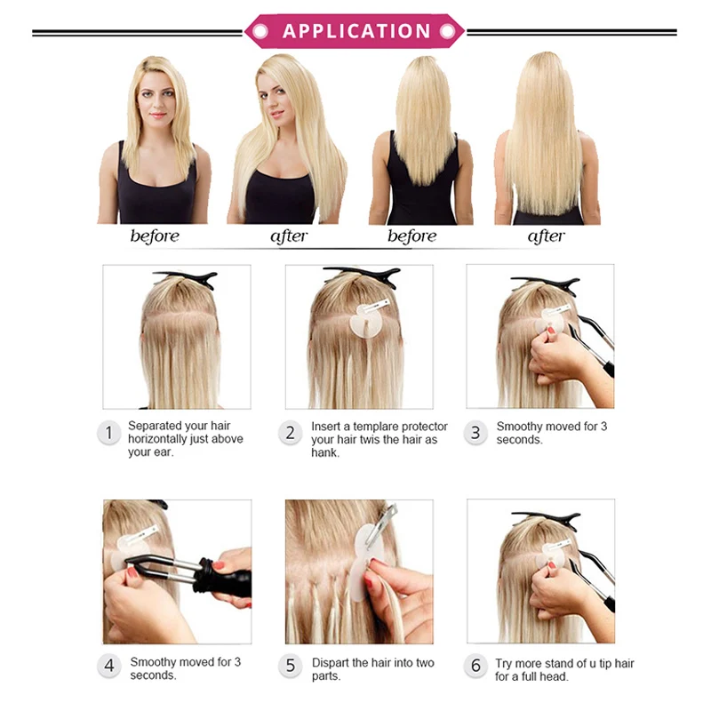 LuxyBeauty, волосы для ногтей, 1 г/шт., 1"-22"#4, темно-коричневые человеческие волосы, накладные волосы, кератиновые, Remy, прямые, машина, сделано