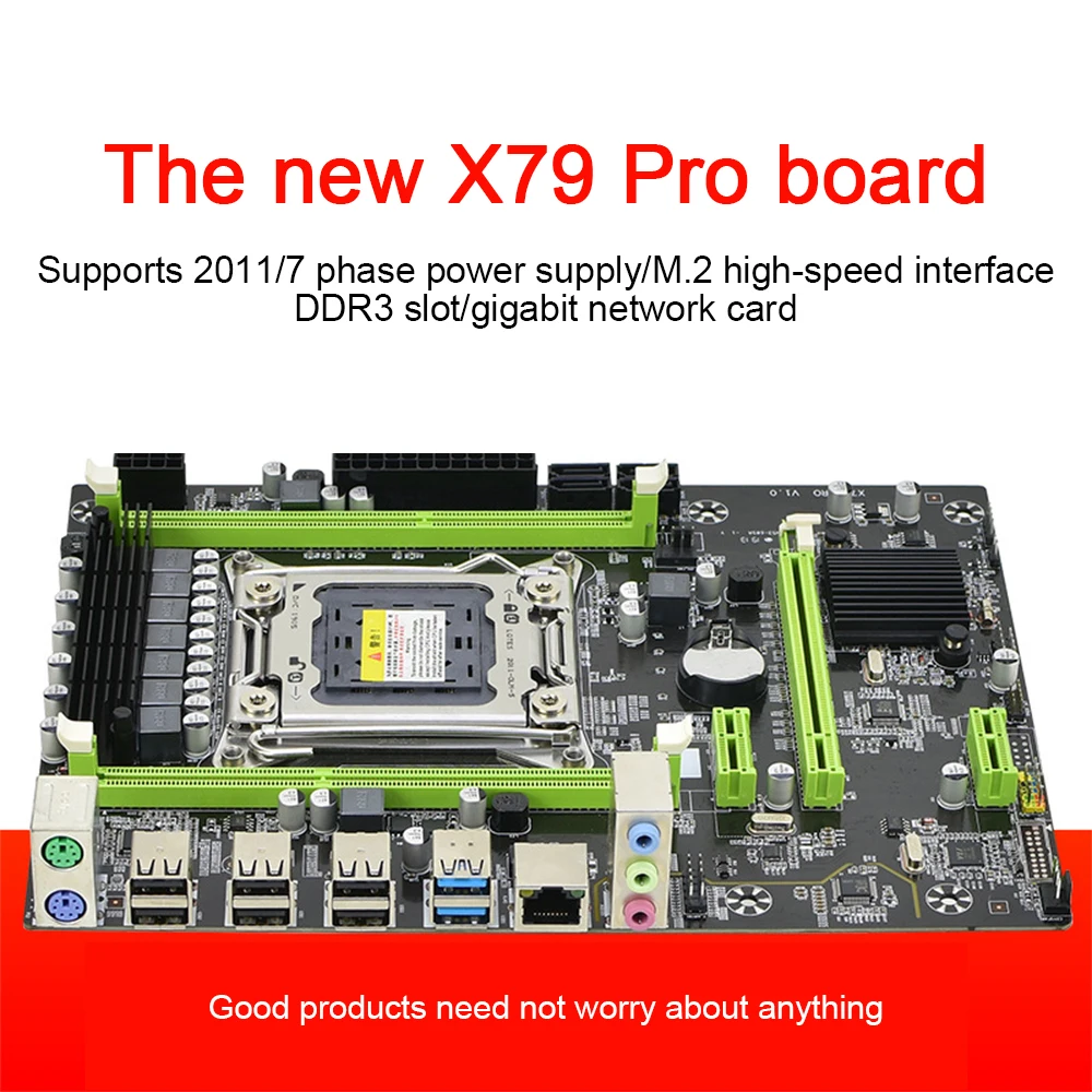 

X79PRO материнская плата LGA 2011 Pin DDR3 слот ECC S-ATA II 32G память M.2 высокоскоростной интерфейс материнская плата для настольного компьютера E5 2680