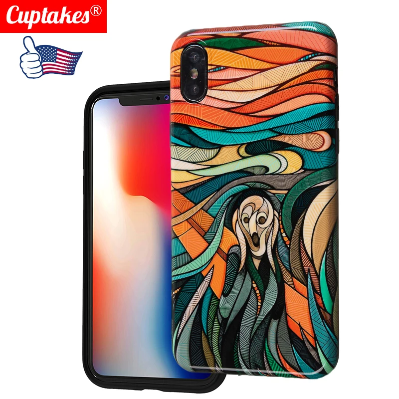11 Pro глянцевый мягкий силиконовый чехол для iPhone 6S 6 7 8 Plus XS MAX XR художественный