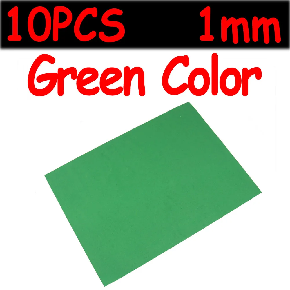 10PCS 1mm Green Wifreo 10 шт. 24 см X 18 см тонкий брезент на палатку мягкая пена 1 мм муха связывание и материалы для рукоделия хопперы муравьи и жуки мухи Материалы корпуса - Цвет: 10PCS 1mm Green