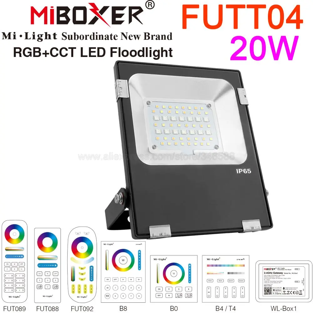 Mi. Светильник 20 Вт RGB + CCT прожектор светильник AC 110 В 220 вход FUTT04 IP65