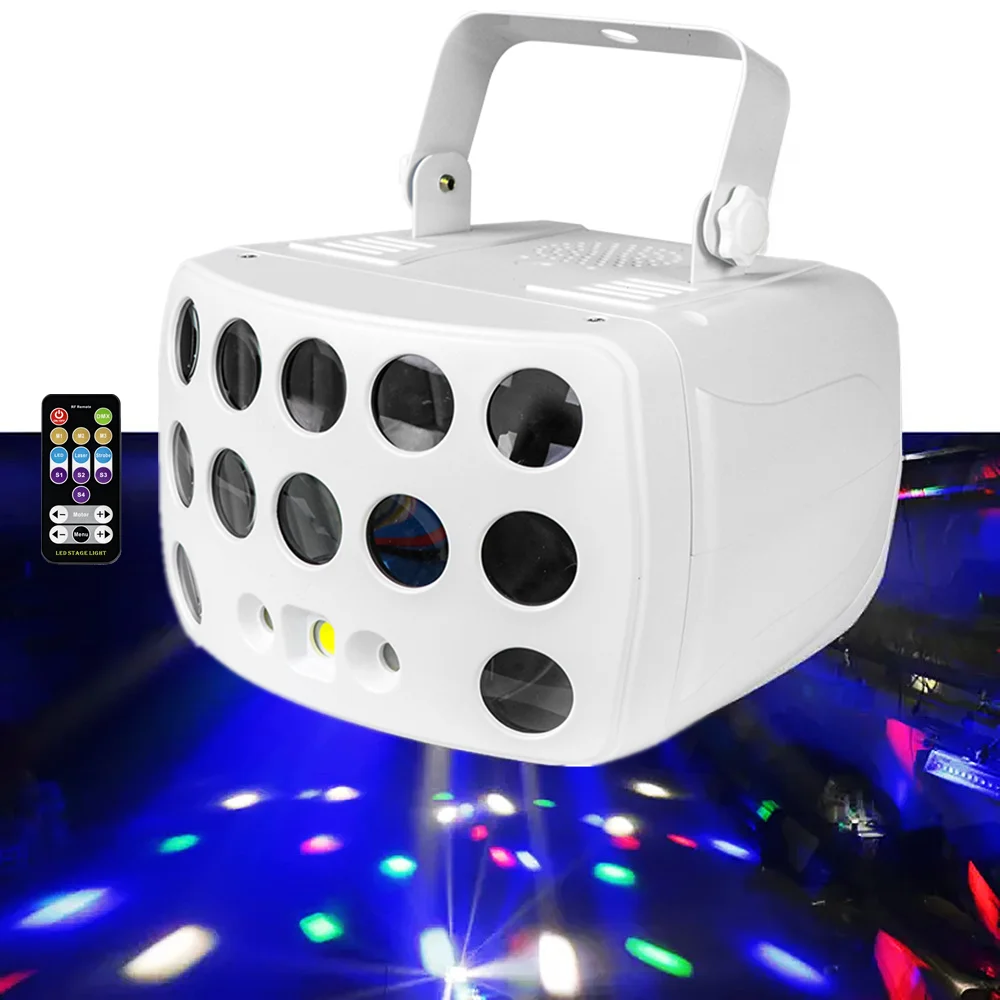 Beam Laser Strobe 3In1 Disco Colorful Remote Control Led Butterfly Light For Party Nightclub Dance New Year Lamp Butterfly Light