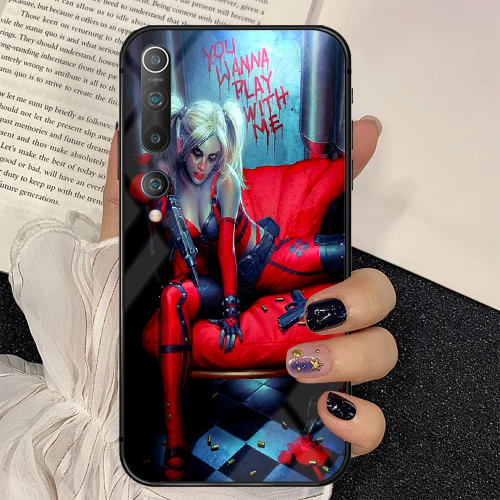 

Harley Joker Quinn Phone Tempered Glass Case Cover for Xiaomi Mi A F X POCO M Note 3 9 10 11 i T Pro Lite Black 3D Tpu Bumper