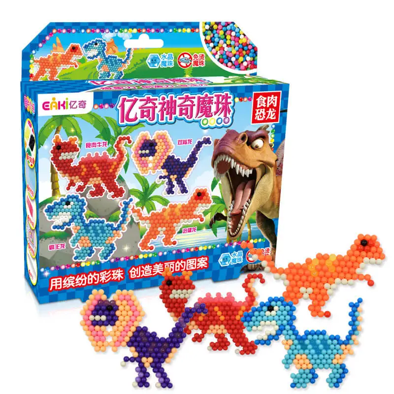 

DIY dinosaur easter spray water Sticky model Template 3D set aquabeads Handmade kids toys for girls