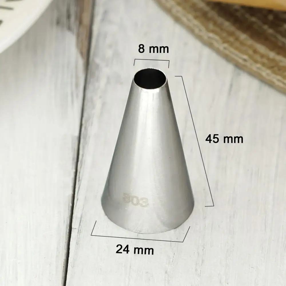 

Large Size Round Tips Piping Nozzle Set Pastry Icing Tip Cake Cupcake Decorating For DIY Macaroon Meringue