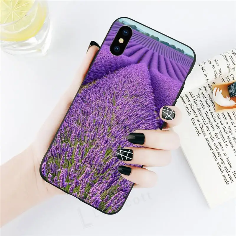 

Romantic simple lavender Purple flowers Phone Case for iPhone 11 12 pro XS MAX 8 7 6 6S Plus X 5S SE 2020 XR