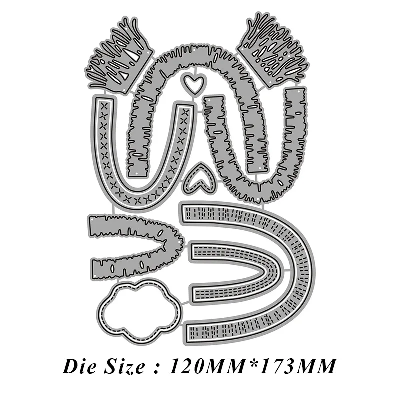 

JMCRAFT 2021 New Semicircle Love Decoration Metal Cutting Die For Scrapbooking Practice Hands-on DIY Album Card Handmade Tool