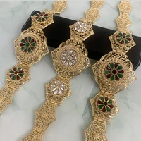 arabian sunflower metal belt circular crystal flower type waist chain the wedding partymarokkaanse caftan riem voor vrouwen jurk
