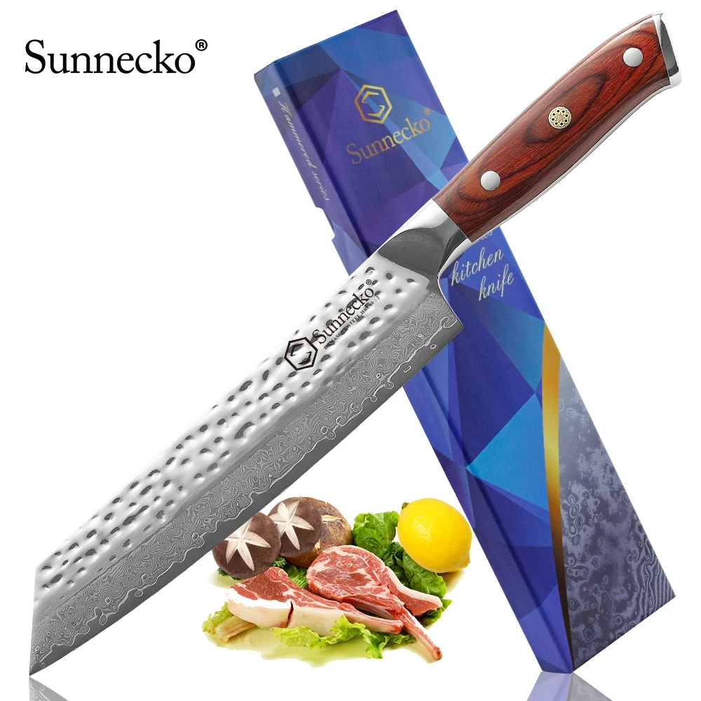 Sunnecko 8 &quotдамасское лезвие Gyuto нож бритва острый многослойный японский VG10