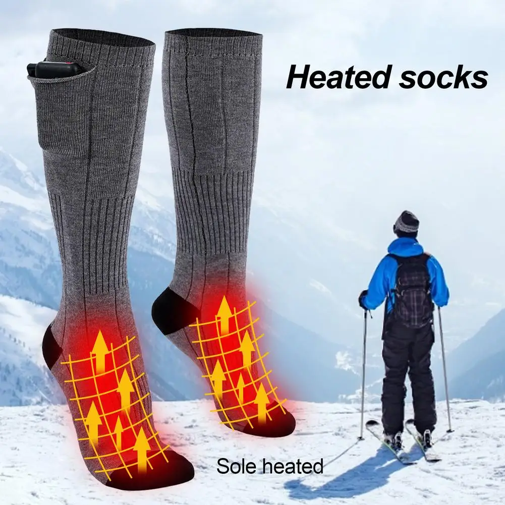 

Winter Electric Heating Socks For Men Women Battery Powered Adjustable Temperature Smart Heated Socks Outdoor Thermal Socks