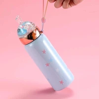 cute rabbit ear thermos water bottle stainless steel vacuum flask for children girls coffee mug drinking insulated cup