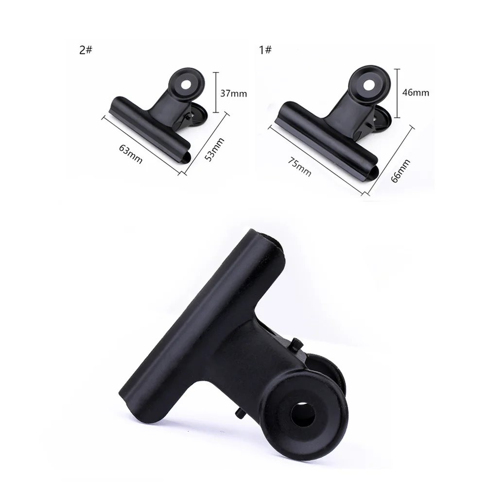 

30pcs Note Clips Metal Binder Clips Practical Note Storage Clips Durable Fixing Clips for Restaurant Office Home (22mm Black)