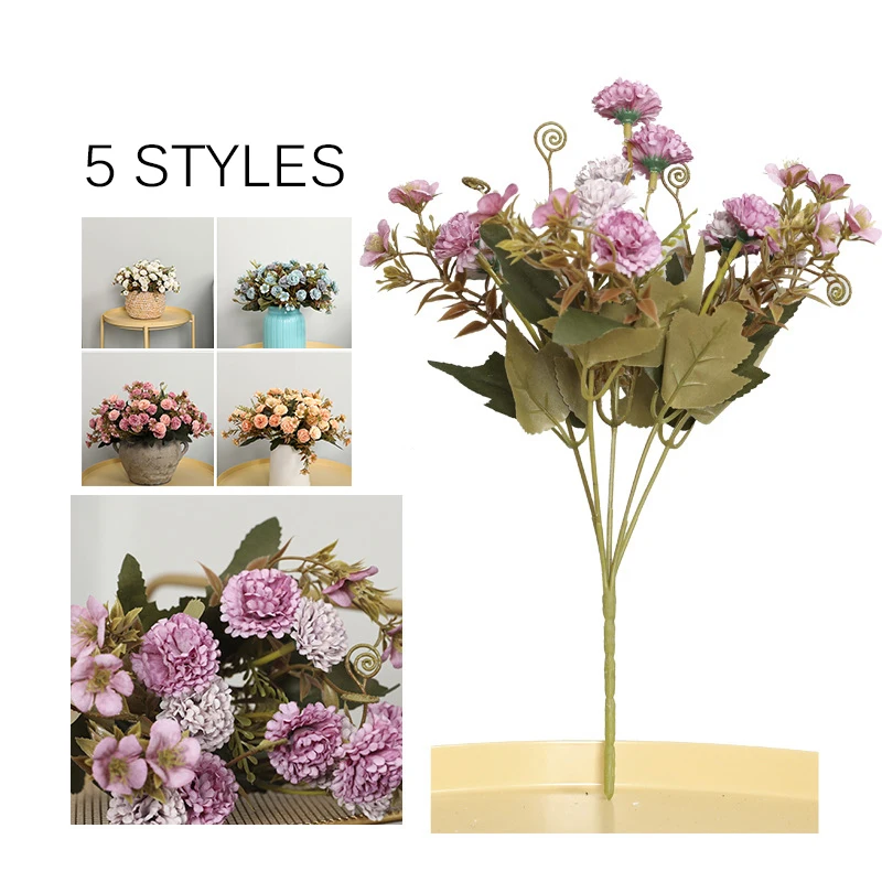 

Handcraft Artificial Carnation Garden Wedding Bouquet DIY Mother's Day Gift Craft Fake Flowers Home Decor Plant Silk Flowers