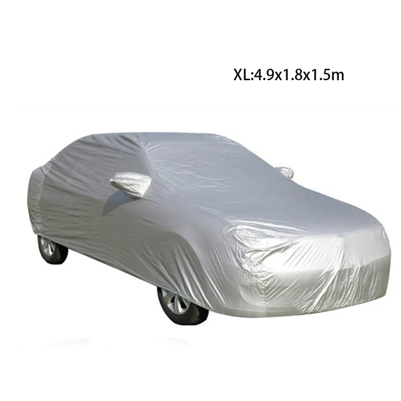XL (4.9x1.8x1.5m) S-XXL, универсальный чехол для автомобиля, одежда для автомобиля, снежный лед, ткань, защита от солнца, УФ Защита от солнца, складной чехол для автомобиля - Название цвета: XL (4.9x1.8x1.5m)