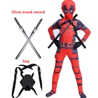 Детский костюм для косплея Zentai, костюм супергероя из фильма Дэдпул, красный костюм, цельный костюм для Хэллоуина, костюм для мальчиков и девочек