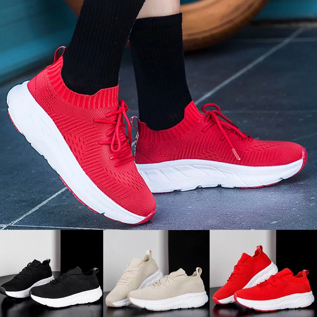 

SAGACE Fashion Sneaker Women Mesh Vulcanized shoes Casual Shoes Women Thick Bottom Platform Shoes Student Working Sneaker 2019