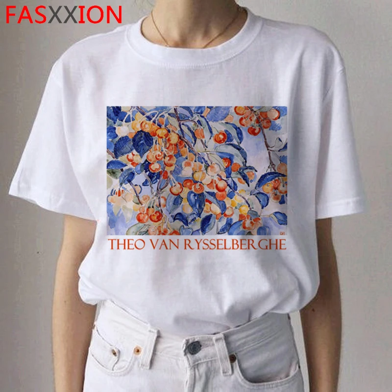 Van Gogh Van Goghing Van Gone футболки HARAJUKU женские Рисование маслом Ullzang футболка Веселая 90s футболки модные футболки женские