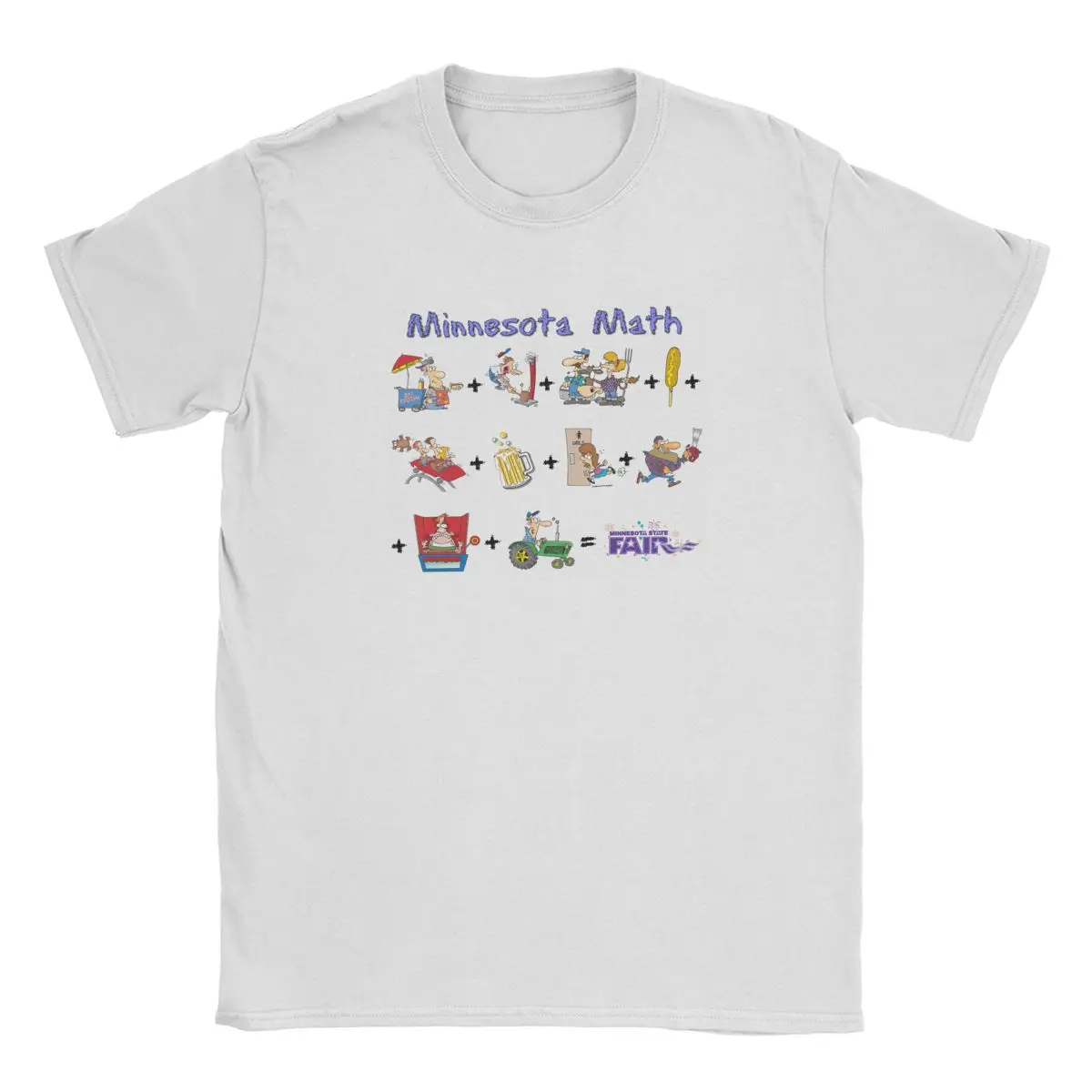 Мужские Миннесота ярмарке Математика подарок футболки натуральный хлопок