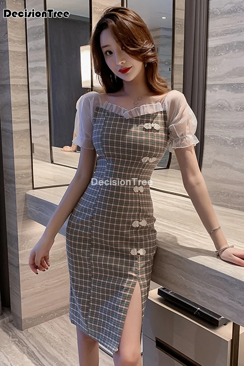 

2021 chinese dress sexy cheongsam daily beautiful short qipao dress dress woman chinese silk qipao dress beautiful qipao