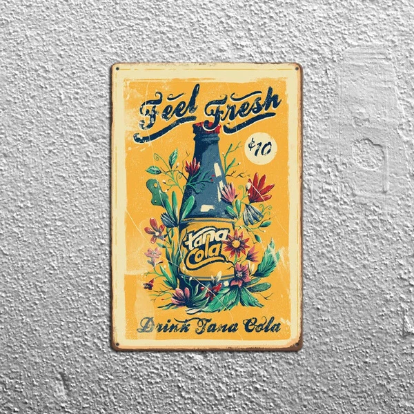 

Metal Tin Sign Feed Fresh Decor Bar Pub Home Vintage Retro Poster
