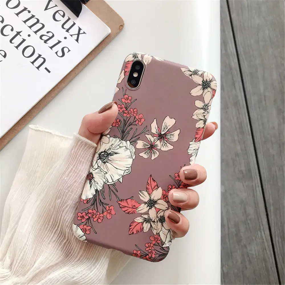 3 Платье в стиле ретро с цветочным узором чехол для iphone X XR 7 8 плюс Чехол Силиконовый мягкий матовый чехол для телефона чехол s для iphone 11 Pro XS Max, 6 S, 6 Plus, чехол Крышка - Цвет: 3