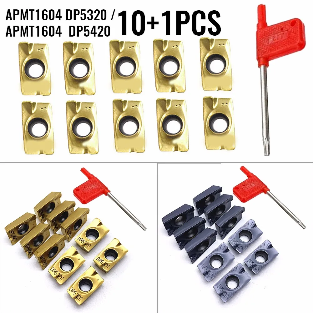 

11pcs Carbide Blade CNC Nc Tool APMT1604 CNC Gold Tool Kit Carbide Inserts