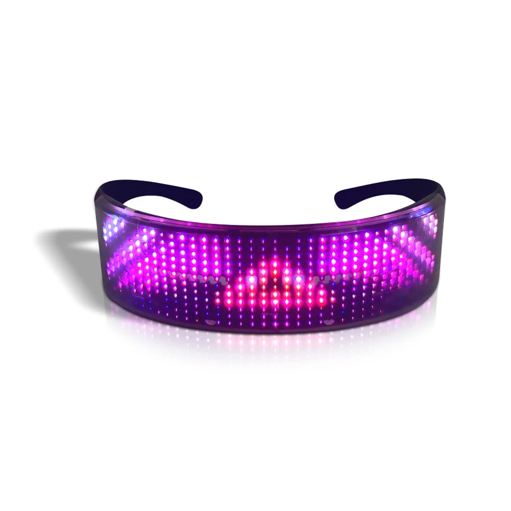 

Новинка 2021, светодиодные очки для вечеринки, мигающие светящиеся очки с управлением через приложение, светодиодные очки с подсветкой, заряд...
