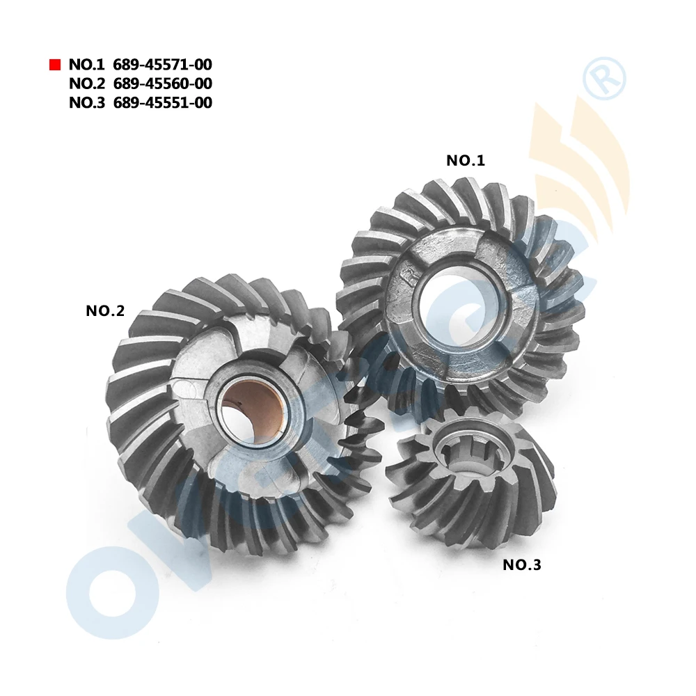 689 GEAR Kit For Yamaha Outboard Motor 2T 25HP 30HP Forward Gear 689-45560 Reverse Gear 689-45571 Pinion 689-45551