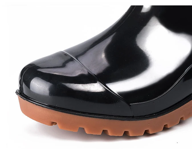 Сапоги Aleafalling мужские непромокаемые ПВХ круглый носок рабочее место Всесезонная