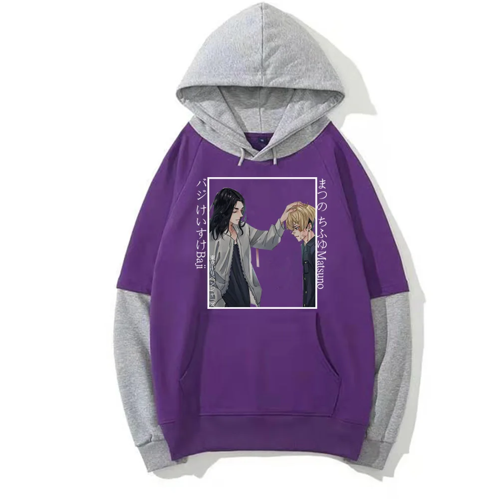 Толстовка Токио мстители для мужчин и женщин крутые худи с имитацией двух