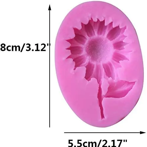 

Silicone Mold, Non-Stick Sunflower Cake Fondant Molds For DIY Chocolate Biscuit Candy Cake Soap