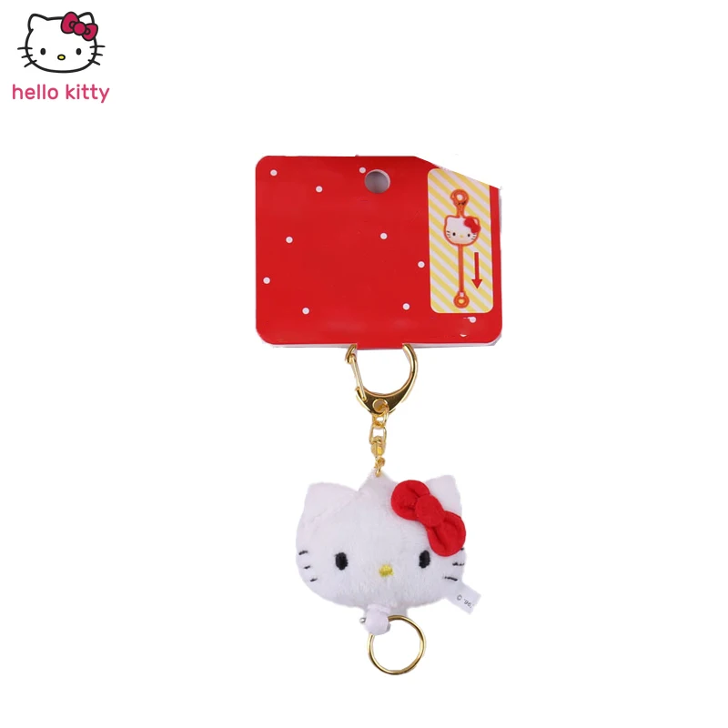 

Hello Kitty Аксессуары для мультяшных ключей, милый плюшевый выдвижной брелок