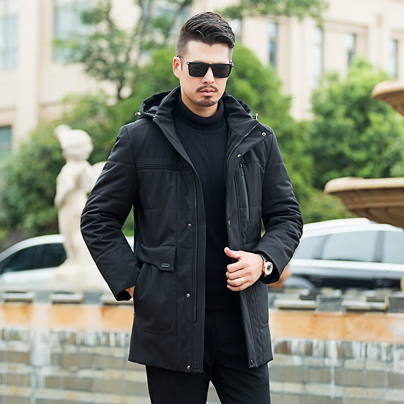 

size 8XL 7XL 6XL Plus new winter long jacket men brand clothing thick warm hooded down parkas quality duck dow n coat black