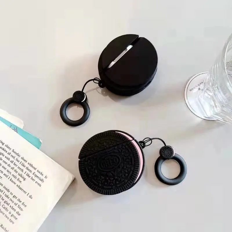 Мода Oreo молоко шоколадное печенье беспроводной Bluetooth наушники чехол для AirPods 2 1 милый 3D Мягкий силиконовый чехол для гарнитуры
