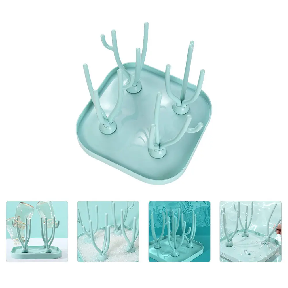 

1pc Large Capacity Feeding Bottle Storage Rack Tableware Storage Rack (Green)