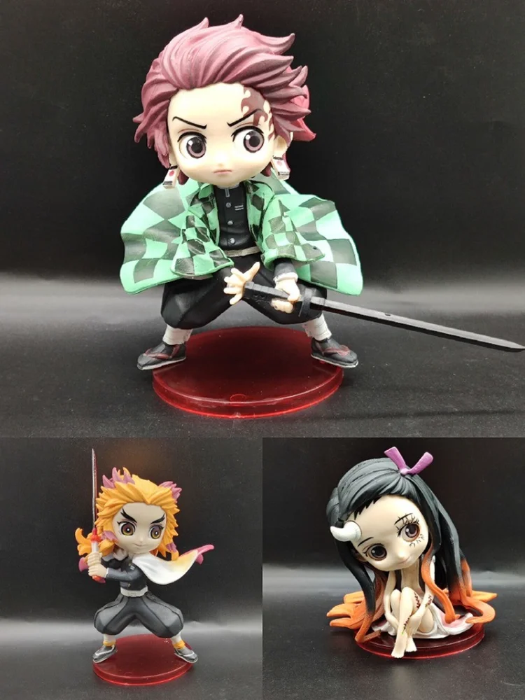 

Anime Demon Slayer: Kimetsu no Yaiba Kamado Tanjirou Nezuko Rengoku Kyoujurou Q Ver. Big Size PVC Action Figure Model Toys Gift