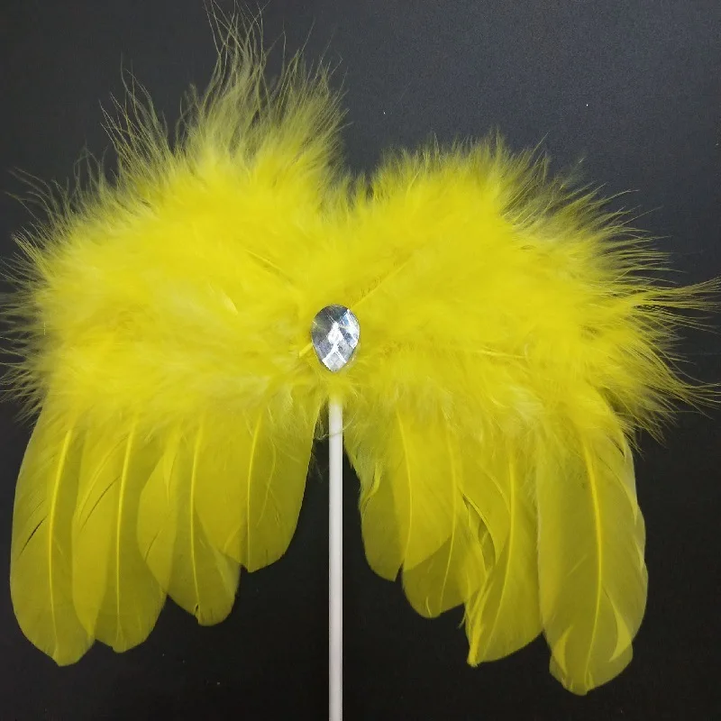 Романтические белые перья Крылья Ангела торт Топпер кекс топперы украшения