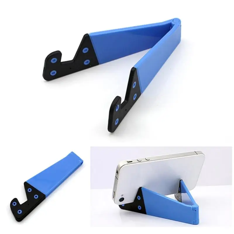 

Fast Ship! V-Shaped Universal Foldable Mobile Cell Phone Stand Holder For Smartphone & Tablet Adjustable Support Phone Holder