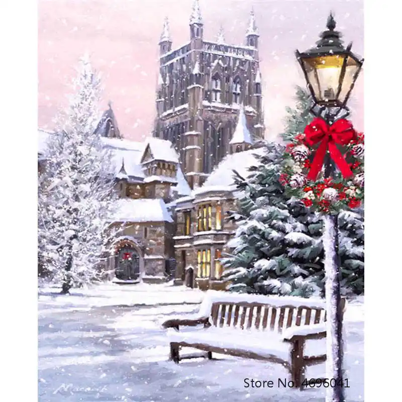 Картина по номерам рамки Раскраска домашний декор картины пейзаж дерево цветок